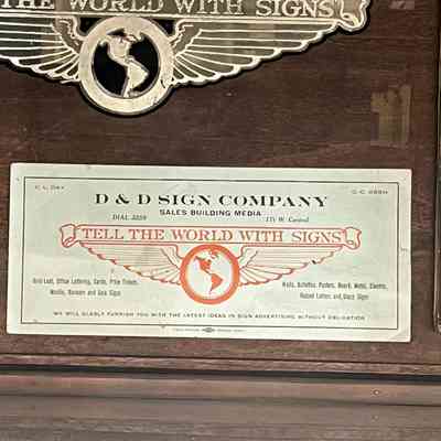 D&D Sign Company Blotter Sheet