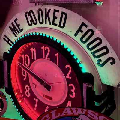 Home Cooked Foods Federal Neon Clock