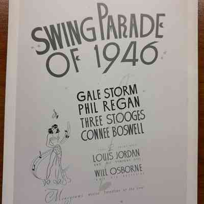Swing Parade of 1946 Show Card Photograph