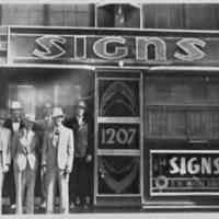Raiford Sign Co. Exterior with Figures - Photograph