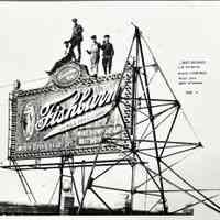 Fishburn Dyeing and Dry Cleaning Sign with Workers - Photograph