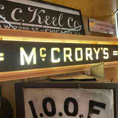 McCrory's Illuminated Glass & Tin Sign