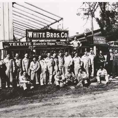 White Bros. Co. Exterior with Figures - Photograph