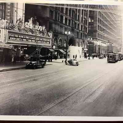 Chicago Theater Reader Board Sign Photograph