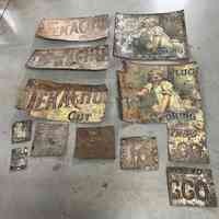 Hand-Painted Tin Sign Scrap