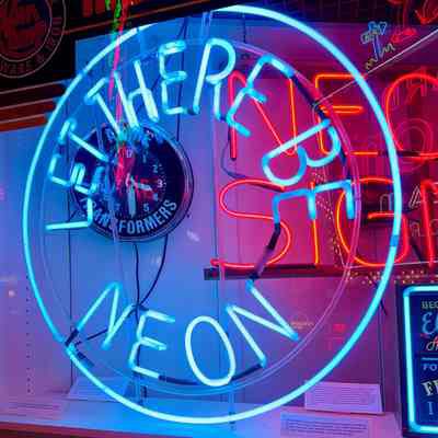 Let There Be Neon Skeleton Sign