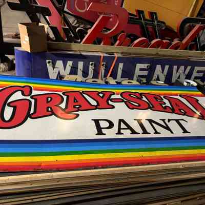 Gray Seal Paints Tin Sign