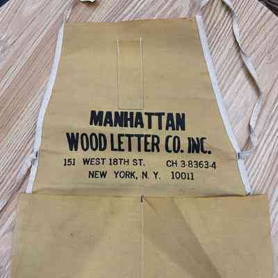 Manhattan Wood Letter Company Apron