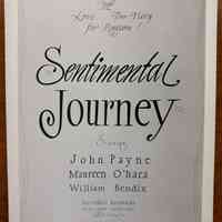Sentimental Journey Show Card Photograph