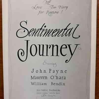 Sentimental Journey Show Card Photograph