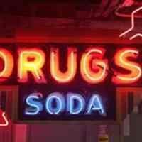 Drugs & Soda Porcelain Enamel & Neon Sign