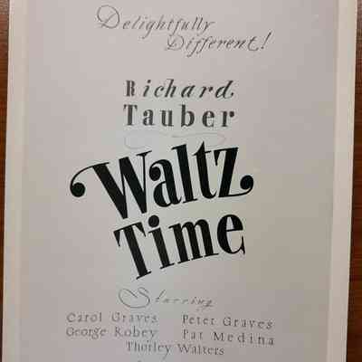 Waltz Time Show Card Photograph
