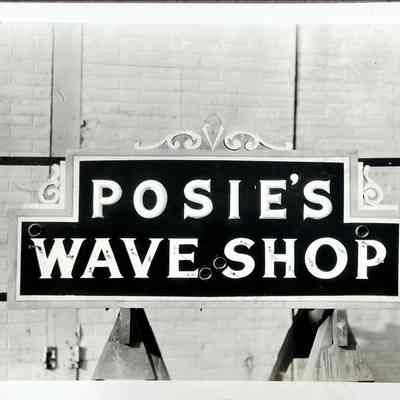 Posie's Wave Shop Early Opal & Neon Sign - Photograph