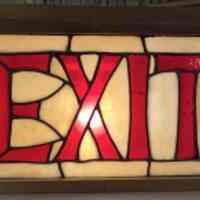 Stained Glass Exit Sign
