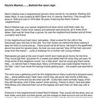          Additional context of Rech's Market from Donors p1
   