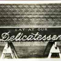 Delicatessen Early Neon Sign - Photograph