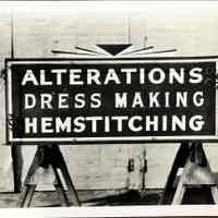 Alterations Dressmaking Hemstitching Early Opal & Neon Sign - Photograph