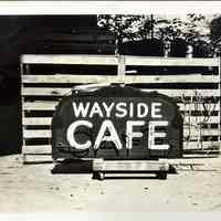 Wayside Cafe Early Neon Sign - Photograph