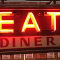 "EAT-DINER" Flashing Neon Sign