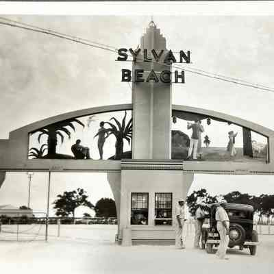 Sylvan Beach Billboard & Early Neon Signs - Photograph