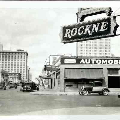 Rockne Sign & Street Scene - Photograph