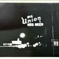 Old Union Keg Beer Early Neon Sign - Photograph
