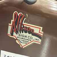          This is the sign tag indicating what company made this sign.
   