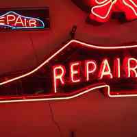 Shoe-Shaped Repair Double-Faced Porcelain Enamel & Neon Sign