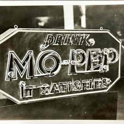 Drink Mo-Pep Early Neon Sign - Photograph