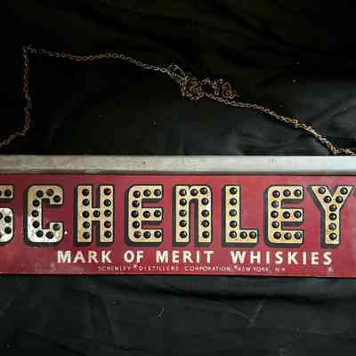 Schenley's Whiskies Wood Punchout Sign