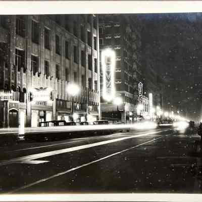 Levy's Early Neon Sign at Night - Photograph