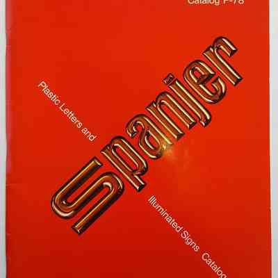 Spanjer Bros. Plastic Letters Catalogue