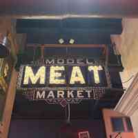 Model Meat Market Lightbulb Sign