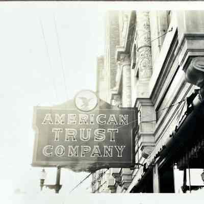 American Trust Company Early Neon Sign - Photograph