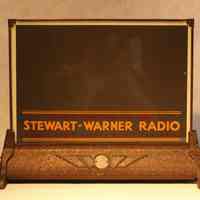 Stewart-Warner Radio Glass Point-of-Purchase POP Sign