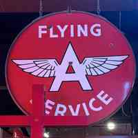 Flying A Service Porcelain Enamel Sign