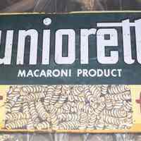 Juniorettes Macaroni Product Vinyl Tin Sign