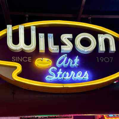 Wilson Art Store Neon Sign
