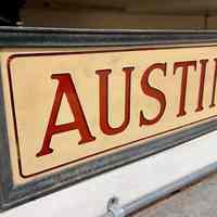 Austin Reverse Glass Sign