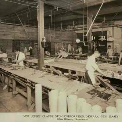 Claude Neon Corp. Newark NJ Glass Department Photograph