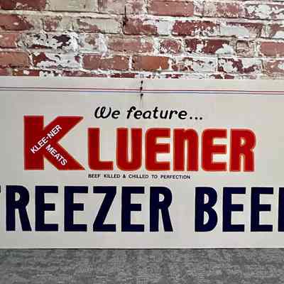 Kluener Freezer Beef Masonite Sign