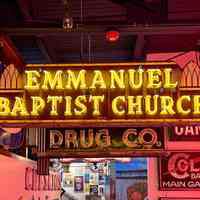 Emmanuel Baptist Church Porcelain Enamel & Neon Sign