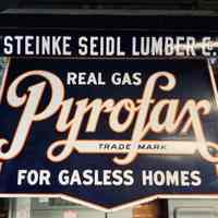 Pyrofax Porcelain Enamel Sign