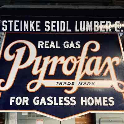 Pyrofax Porcelain Enamel Sign