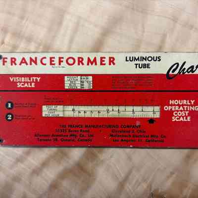 Franceformer Luminous Tube Chart