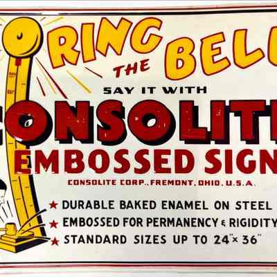 Consolite Corp. Porcelain Enamel Sign