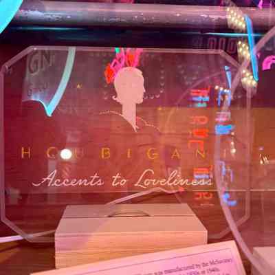 Houbigani Glass Salesman Sample Sign