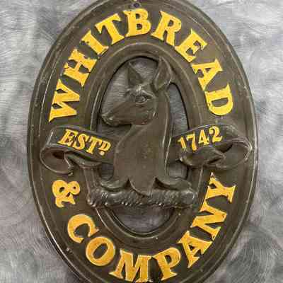 Whitbread & Co. Cast Metal Sign