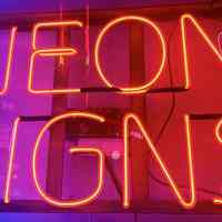 "Neon Signs" Neon Skeleton Window Sign