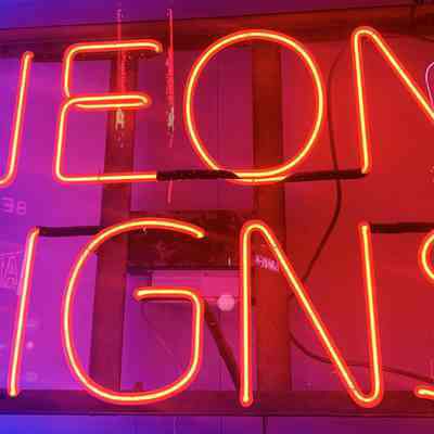 "Neon Signs" Neon Skeleton Window Sign